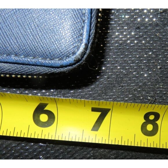 Michael Kors Blue Saffiano Leather Zip around wallet wristlet - Picture 11 of 12